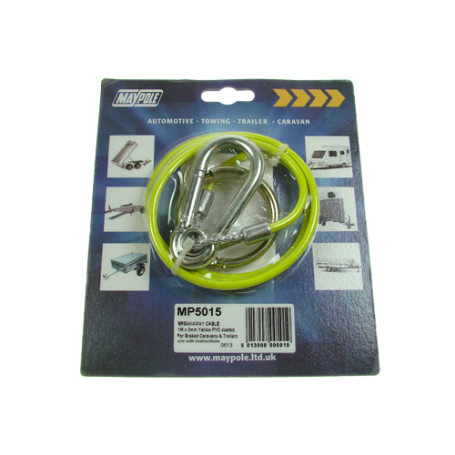 MP5015B 1m x 3mm Yellow PVC Breakaway Cable