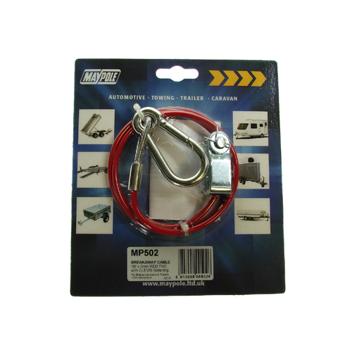 MP502 Red PVC Breakaway Cable Fitted with a Clevis and Pin