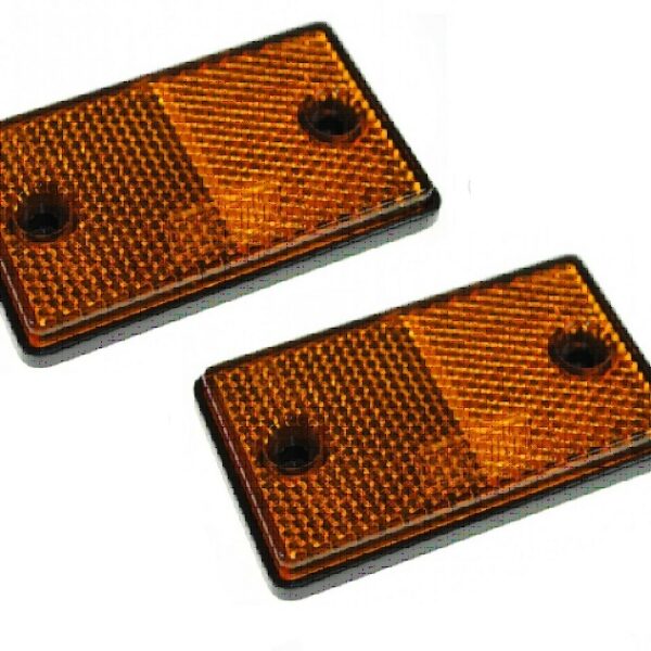 MP8723 Side Amber Reflector with Mounting Holes